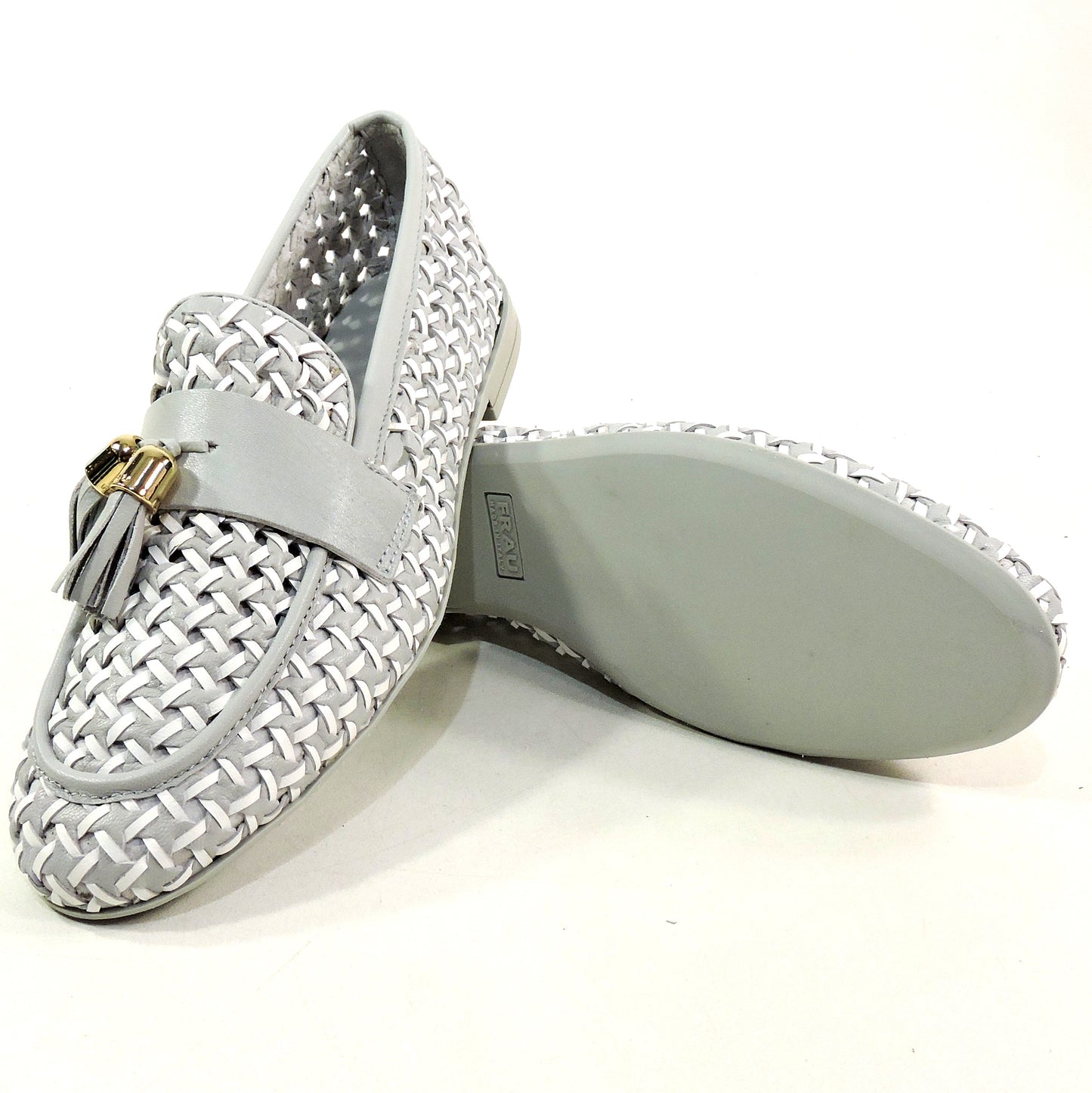 FRAU 🇮🇹 WOMEN'S VERY SOFT! GREY LEATHER COMFORT SUMMER FASHION LOAFERS