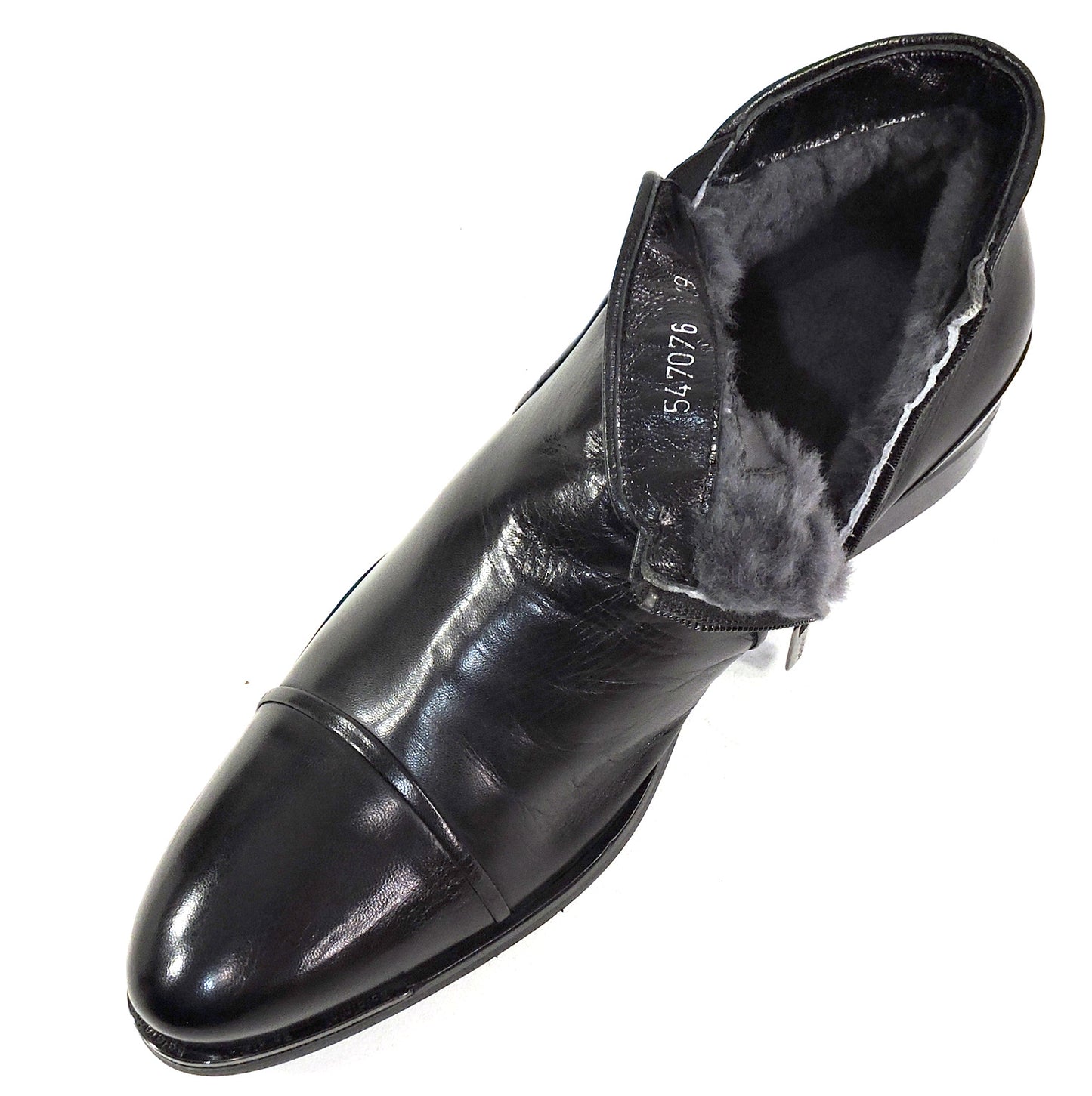 BALDININI ๐ฎ๐น MEN'S BLACK SOFT LEATHER COMFORT FUR LINING WINTER BOOTIE