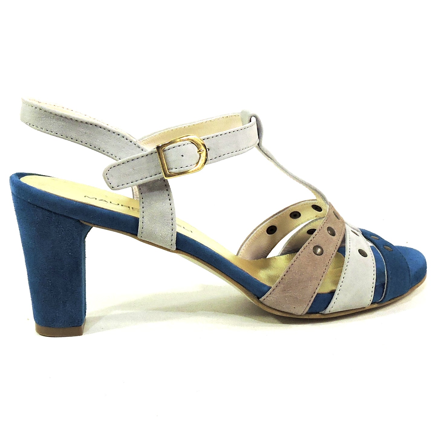MAURO FEDELI 🇮🇹 WOMEN'S SOFT BLUE SUEDE COMFORT SUMMER SANDALS
