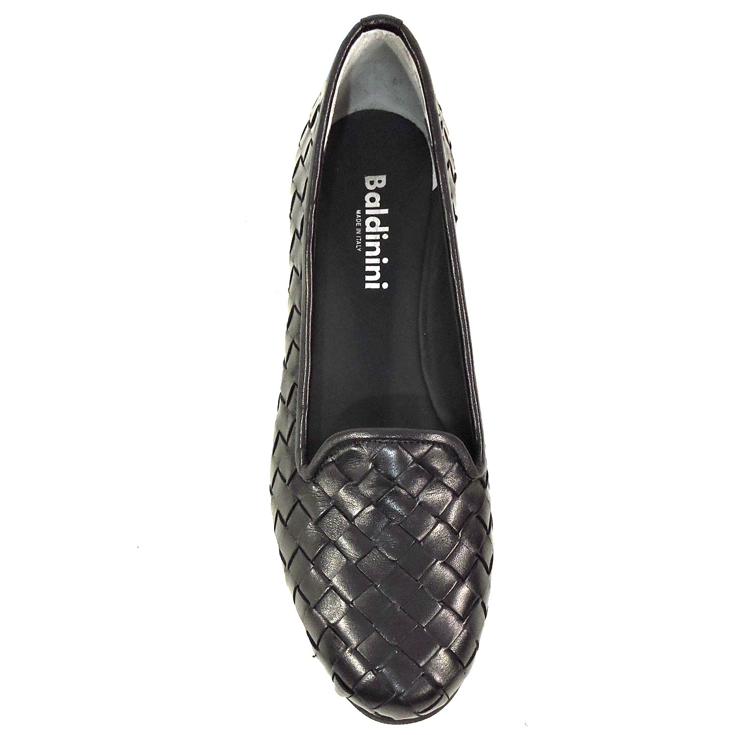 BALDININI ๐ฎ๐น WOMEN'S BLACK SOFT LEATHER WEDGE COMFORT LOAFERS