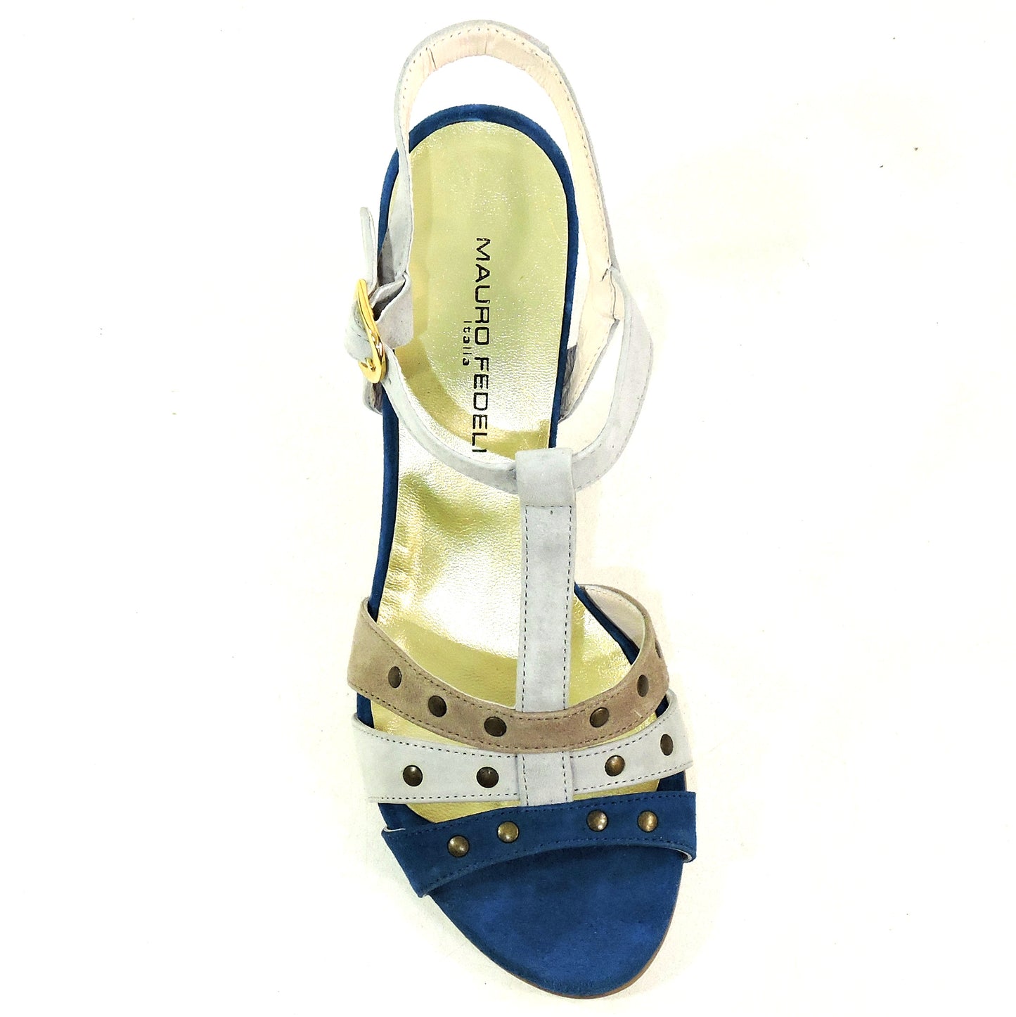 MAURO FEDELI 🇮🇹 WOMEN'S SOFT BLUE SUEDE COMFORT SUMMER SANDALS
