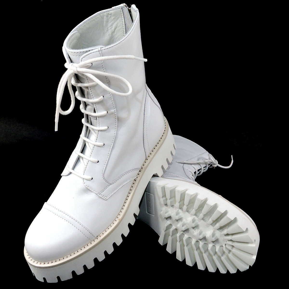 CASADEI š®š¹ WOMEN'S SOFT WHITE LEATHER COMFORT FASHION ANKLE BOOTIES BOUTIQUE