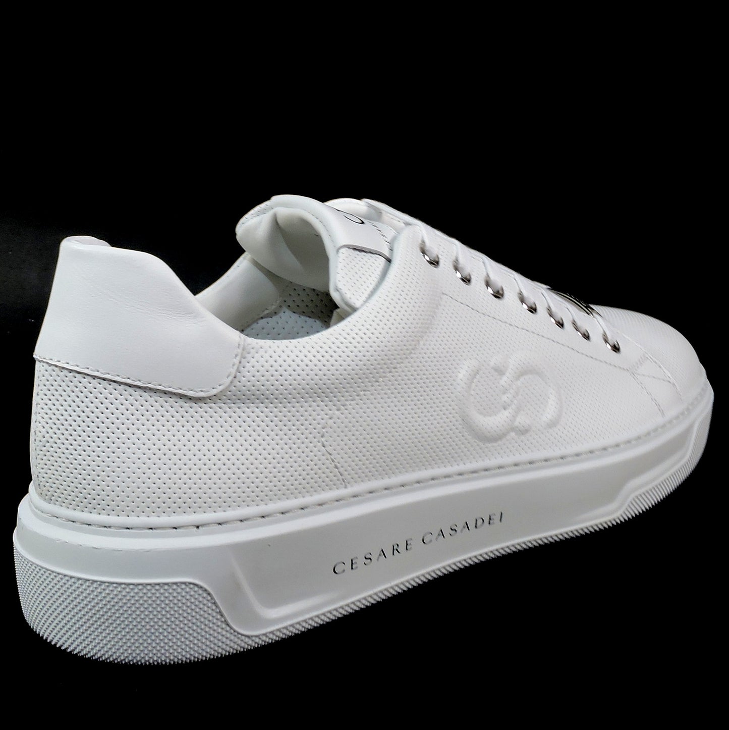 CASADEI 🇮🇹 MEN'S SOFT WHITE LEATHER COMFORT SUMMER FASHION SNEAKERS