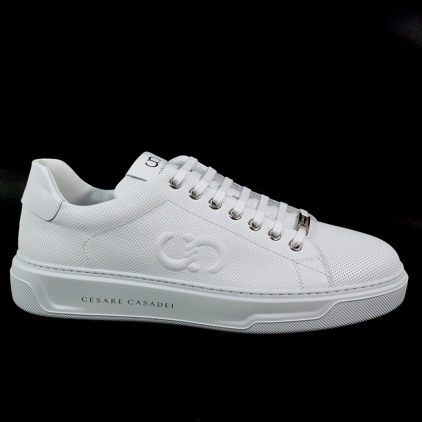 CASADEI 🇮🇹 MEN'S SOFT WHITE LEATHER COMFORT SUMMER FASHION SNEAKERS