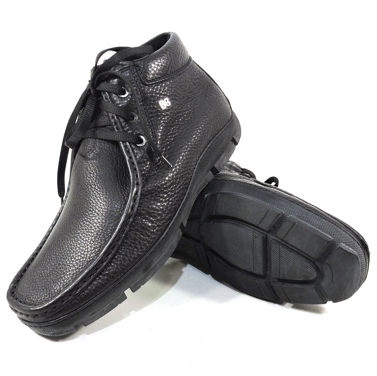 BALDININI š®š¹ MEN'S BLACK SOFT LEATHER COMFORT WINTER BOOTIE