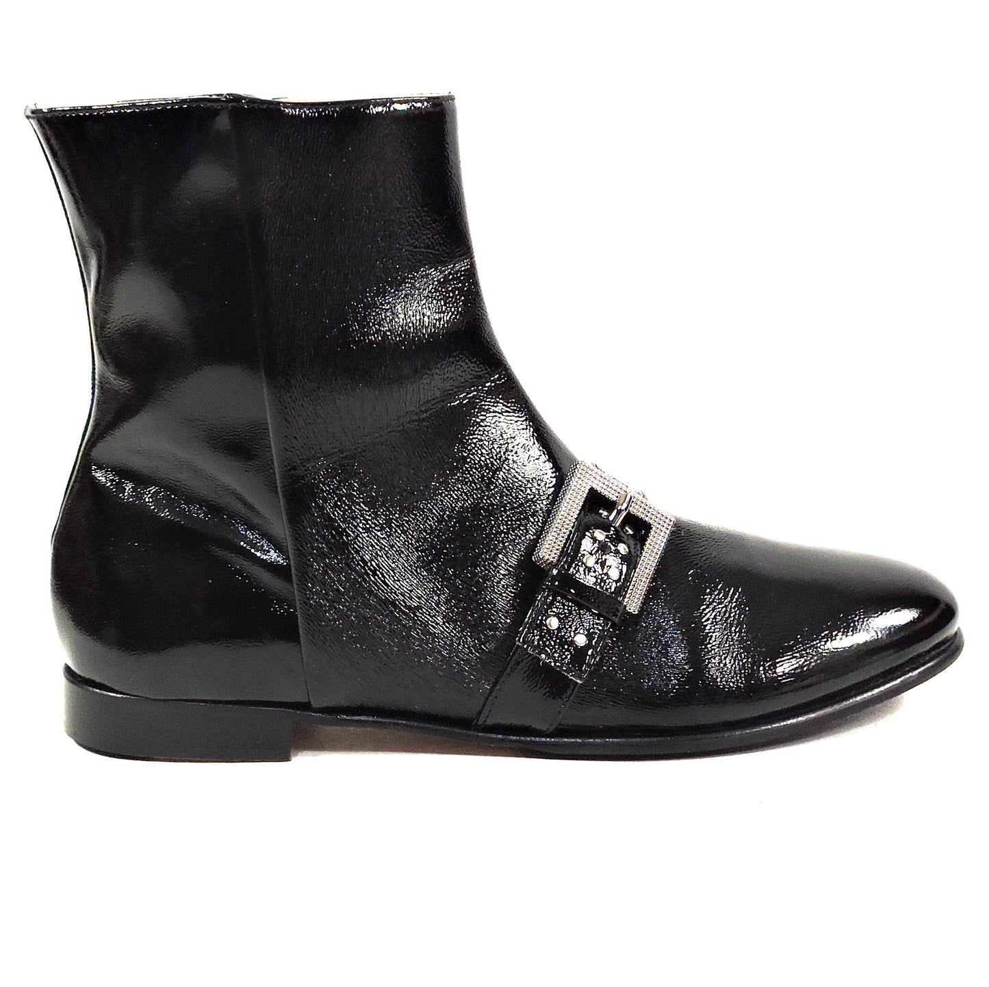 ALBERTO CICCIOLI 🇮🇹 WOMEN'S SOFT PATENT LEATHER COMFORT FASHION ANKLE BOOTIE