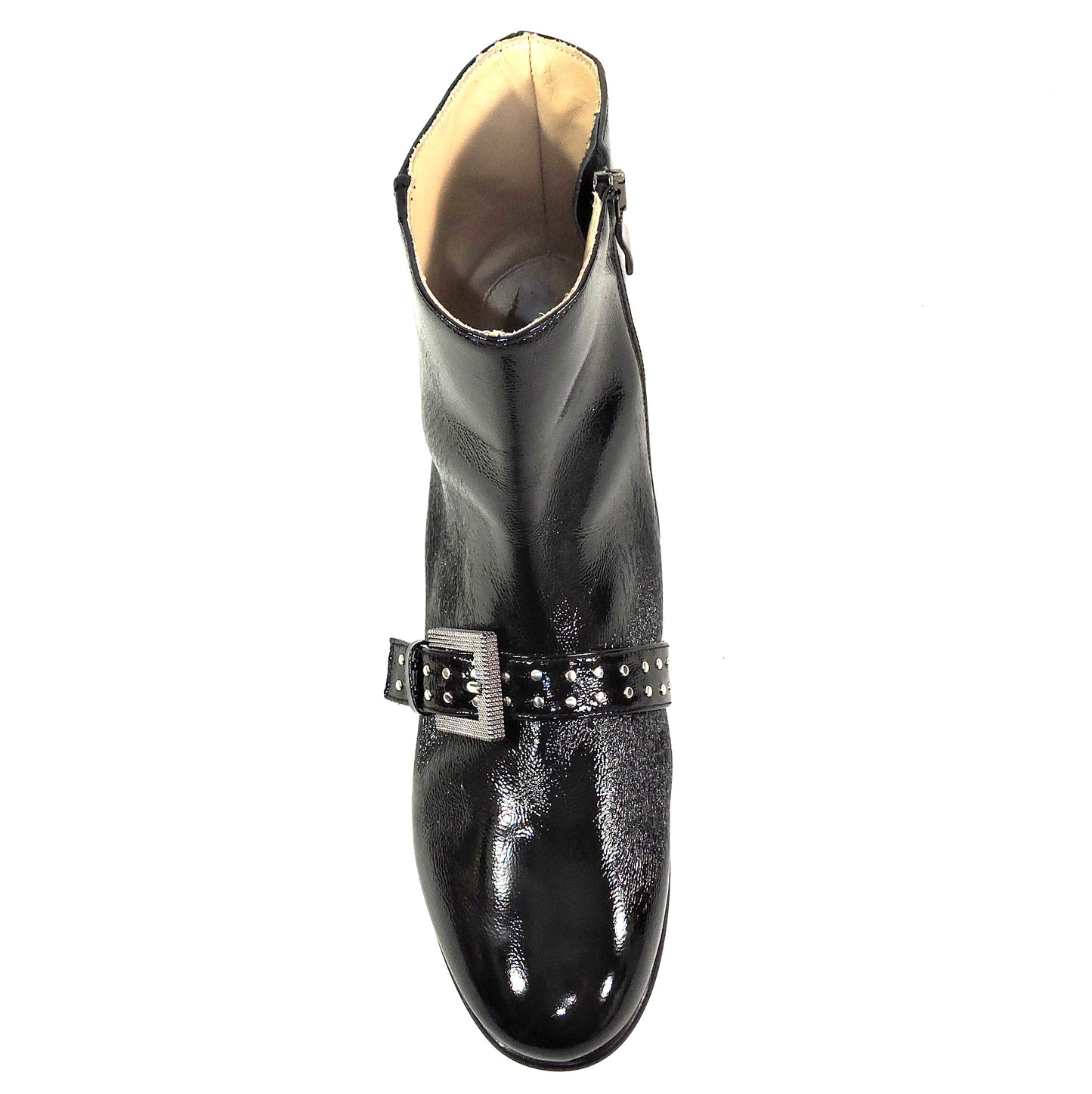 ALBERTO CICCIOLI 🇮🇹 WOMEN'S SOFT PATENT LEATHER COMFORT FASHION ANKLE BOOTIE