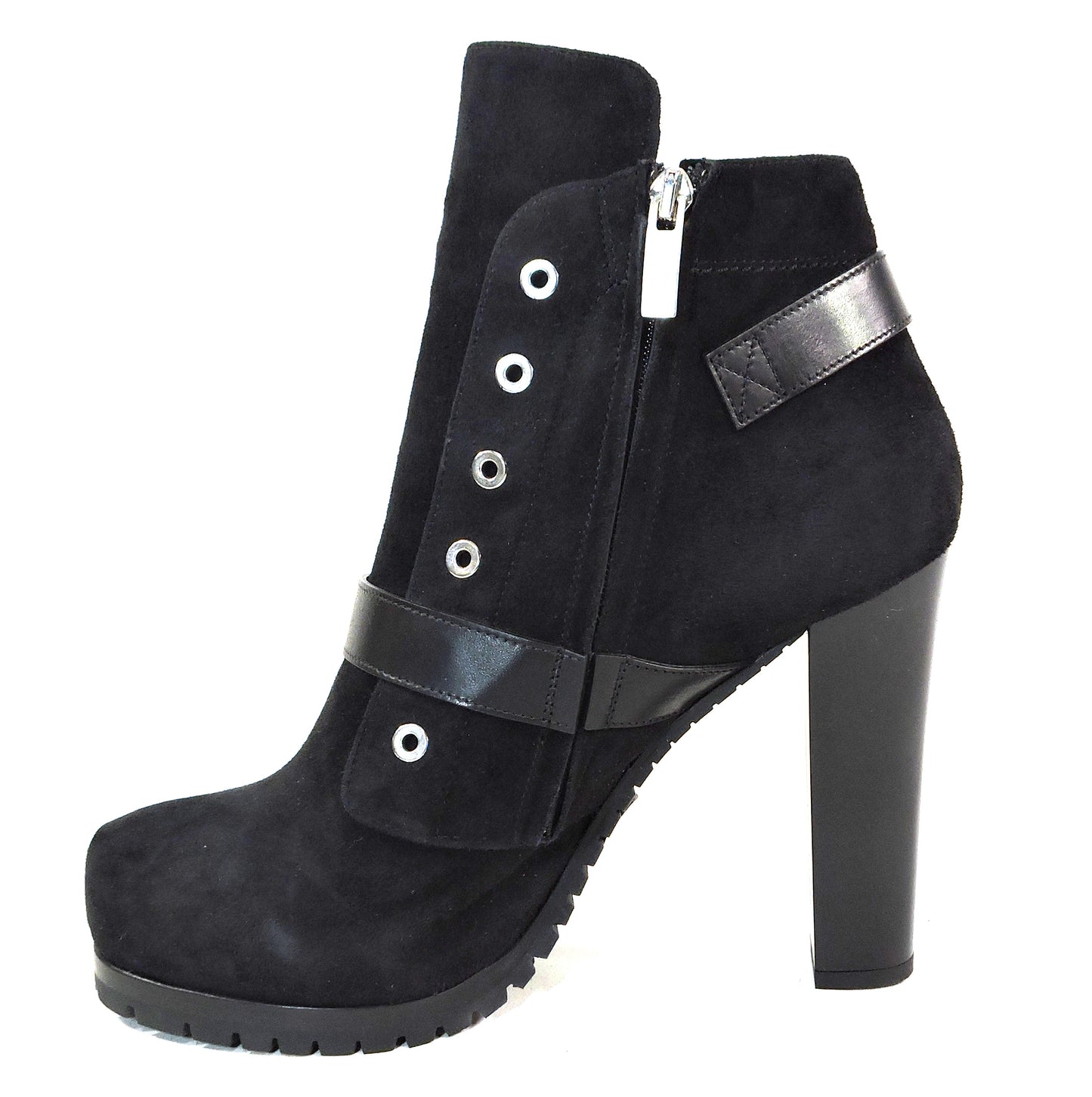 REJOIS BY GIANMARCO LORENZI 🇮🇹 WOMEN'S BLACK SUEDE COMFORT FASHION BOOTIE