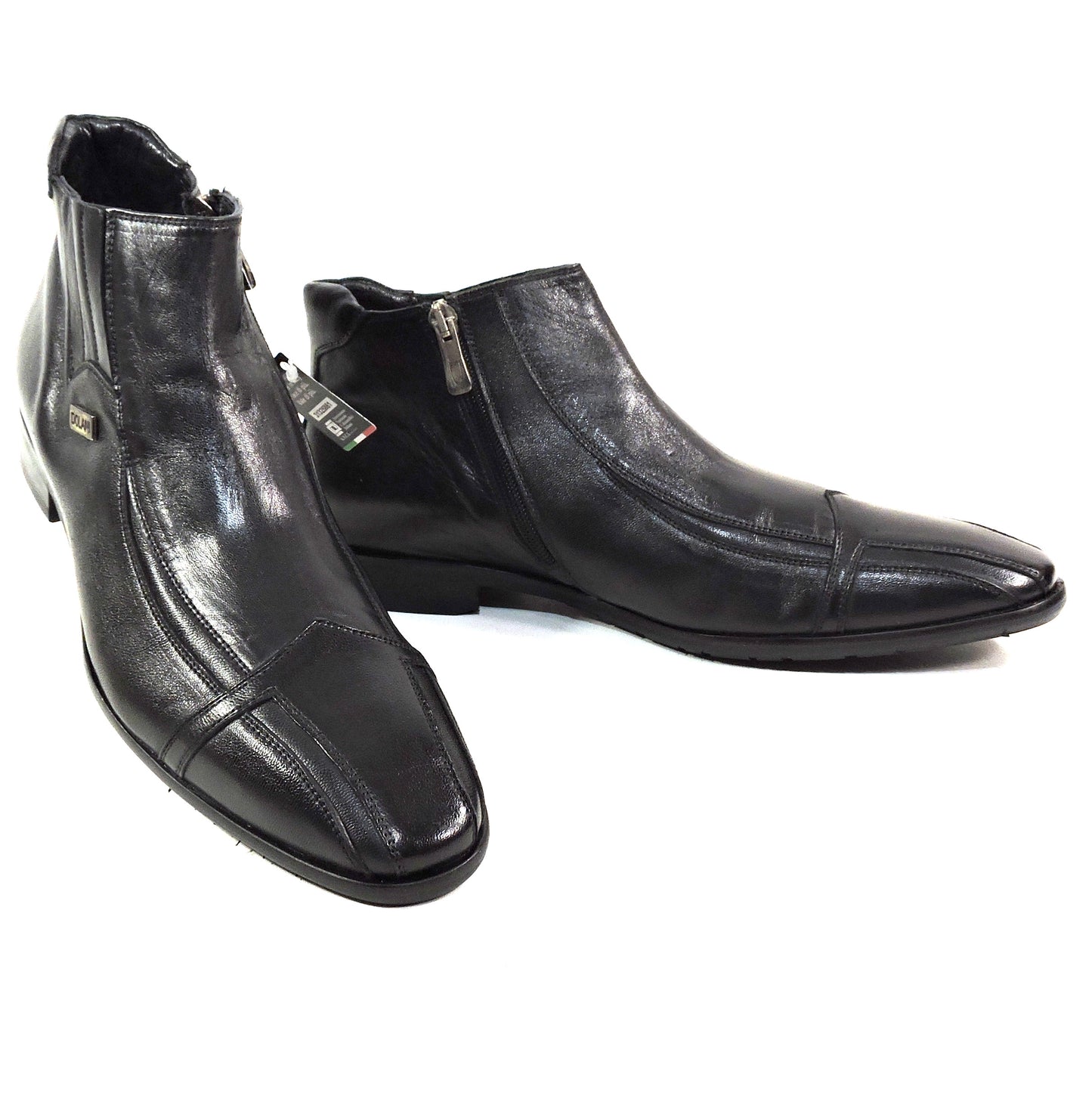 ERNESTO DOLANI ๐ฎ๐น MEN'S BLACK SOFT LEATHER WINTER ANKLE BOOTIE