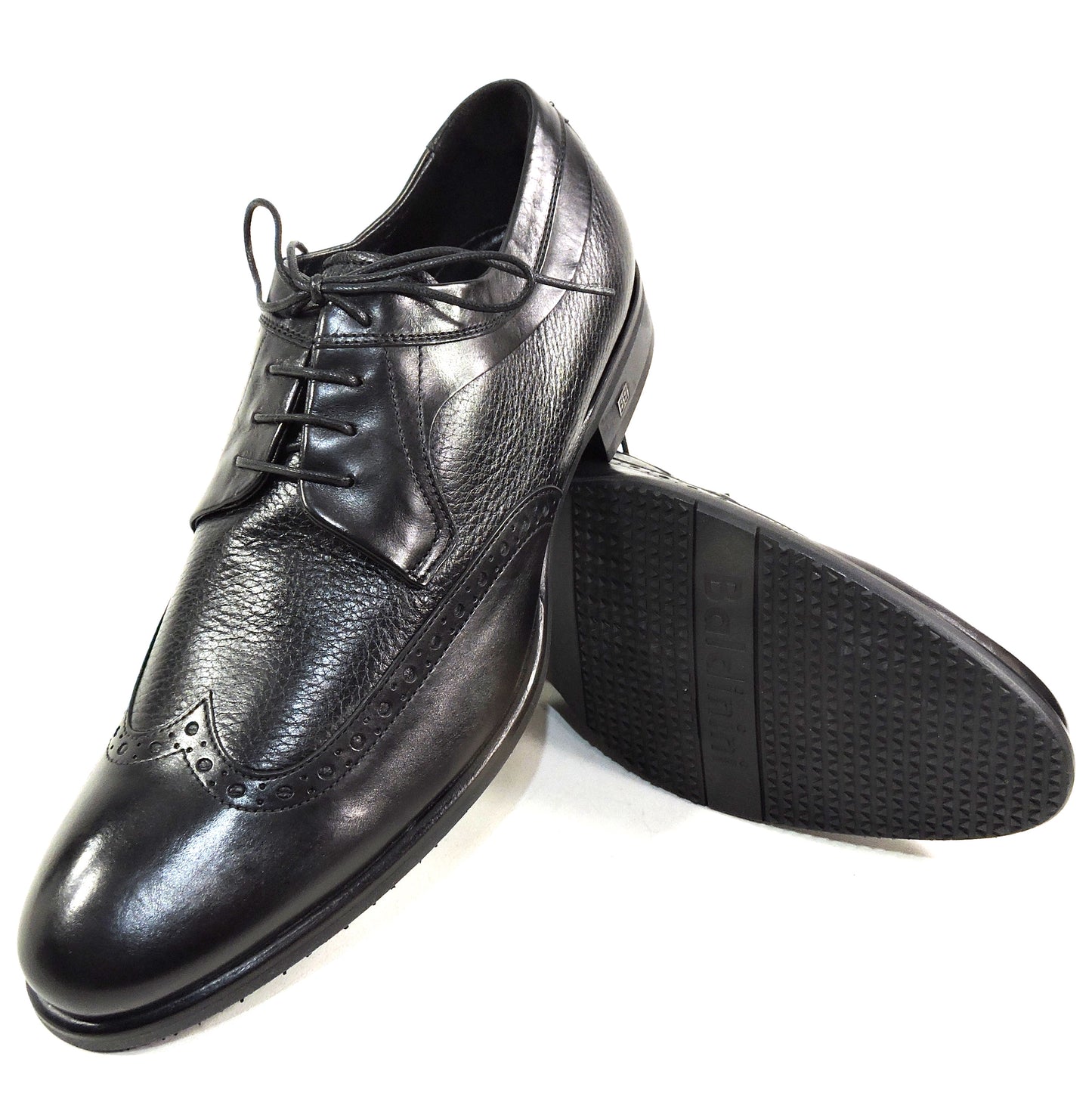BALDININI 🇮🇹 MEN'S BLACK SOFT LEATHER COMFORT OXFORD SHOES