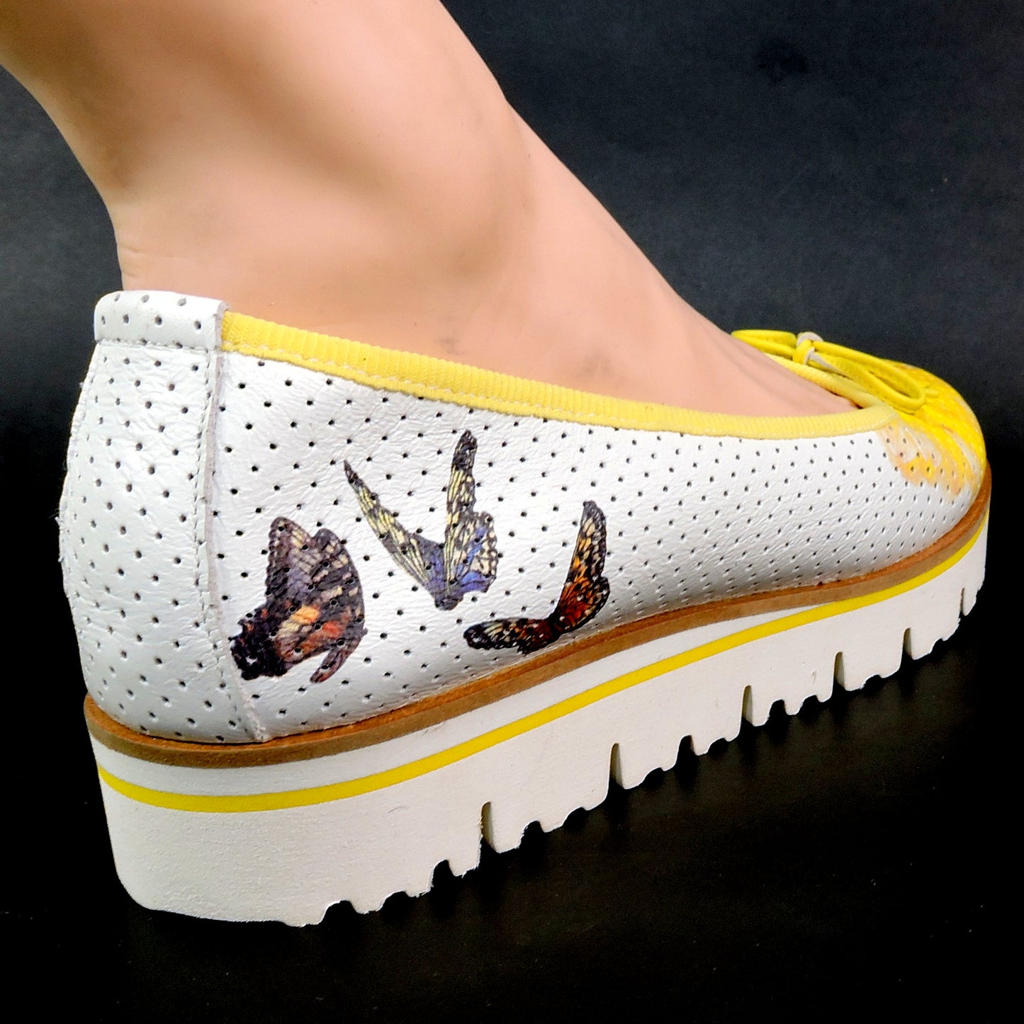 LUIGI TRAINI 🇮🇹 WOMEN'S SOFT WHITE LEATHER COMFORT FLAT SUMMER LOAFERS B