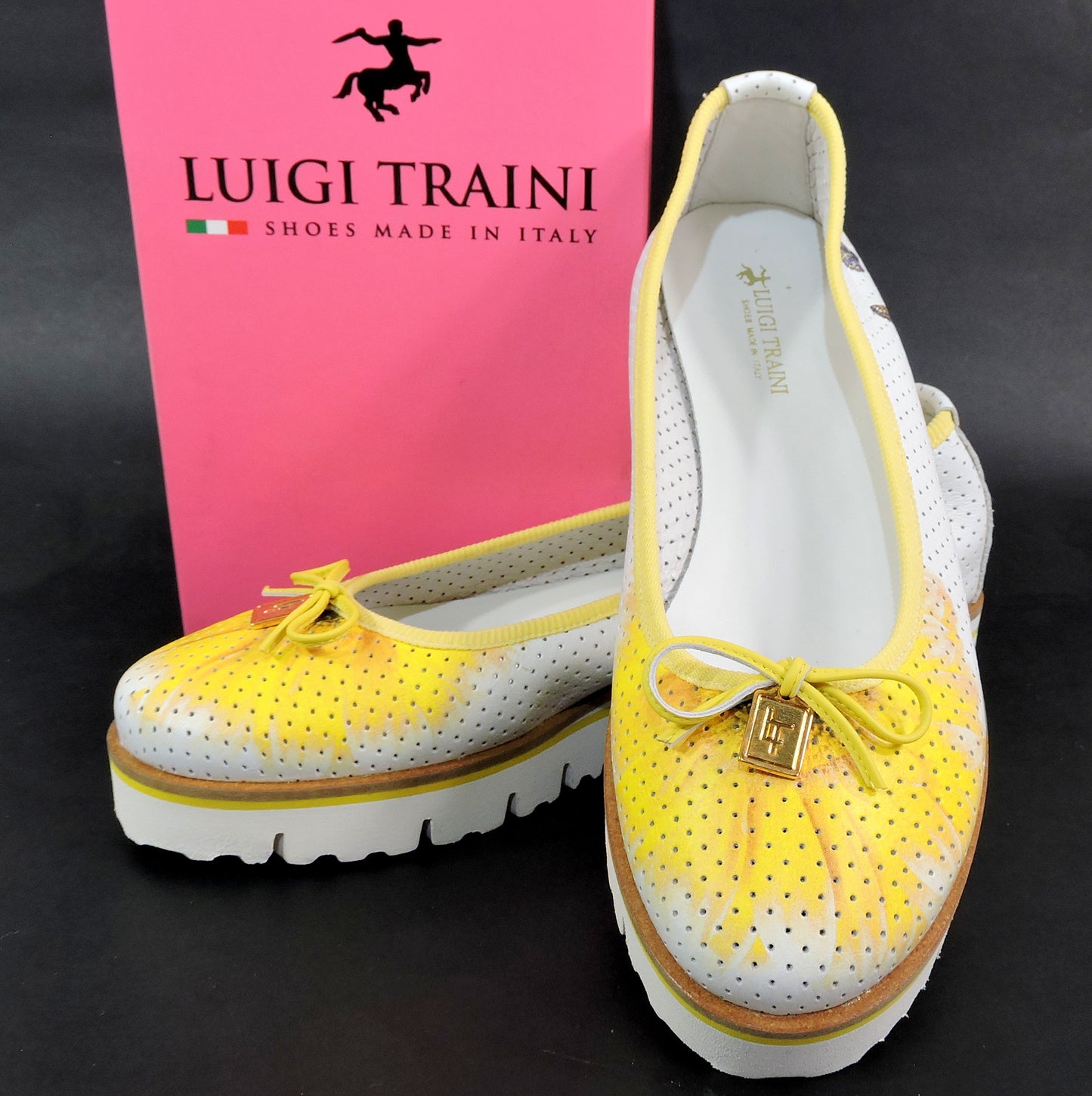 LUIGI TRAINI 🇮🇹 WOMEN'S SOFT WHITE LEATHER COMFORT FLAT SUMMER LOAFERS B