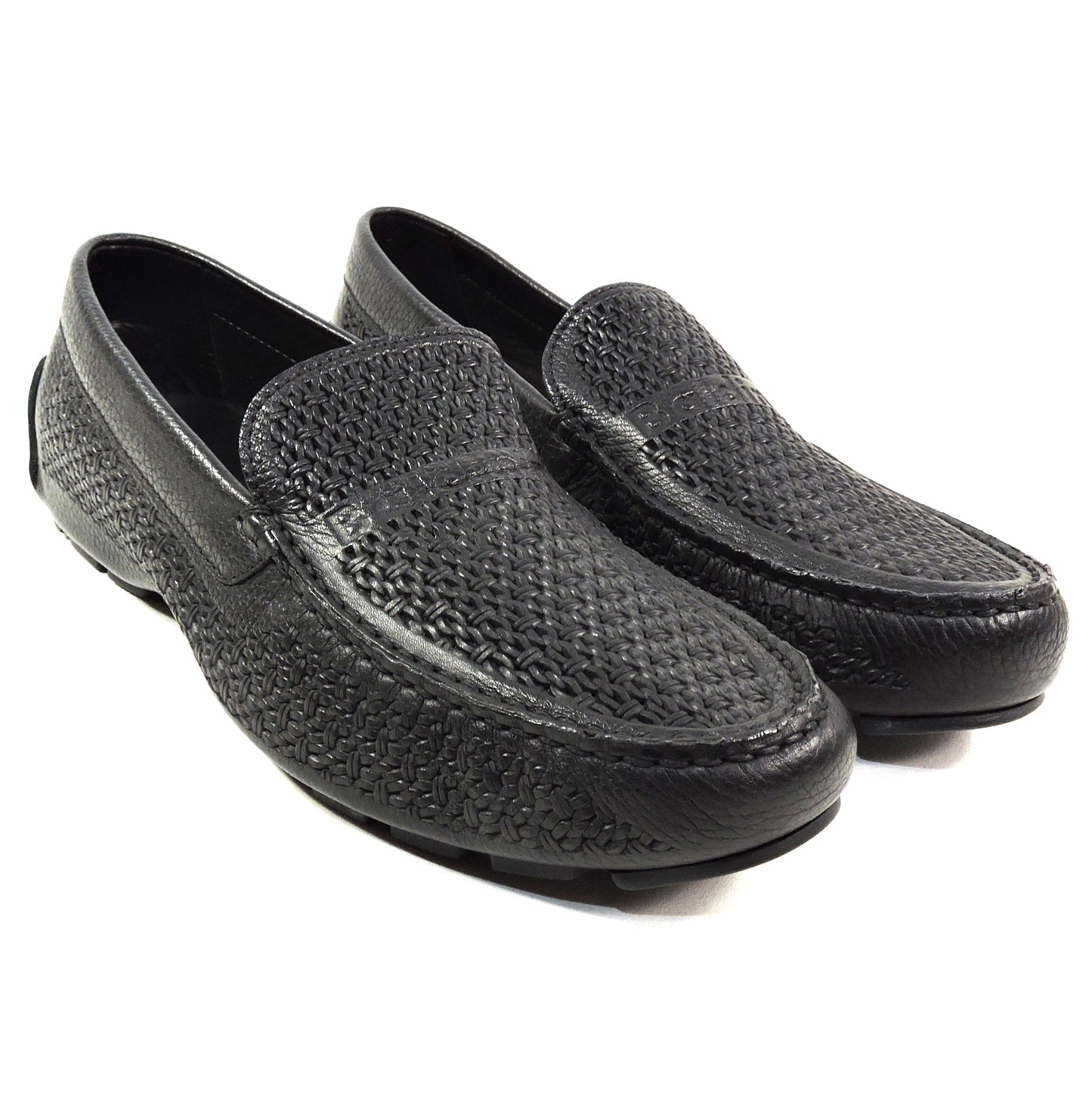 BALDININI 🇮🇹 MEN'S BLACK SOFT LEATHER COMFORT SUMMER LOAFERS