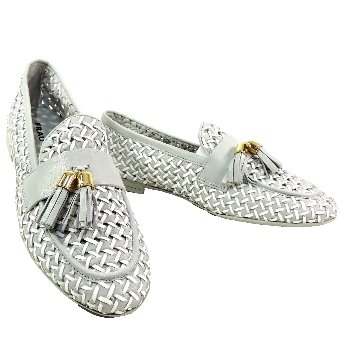 FRAU 🇮🇹 WOMEN'S VERY SOFT! GREY LEATHER COMFORT SUMMER FASHION LOAFERS