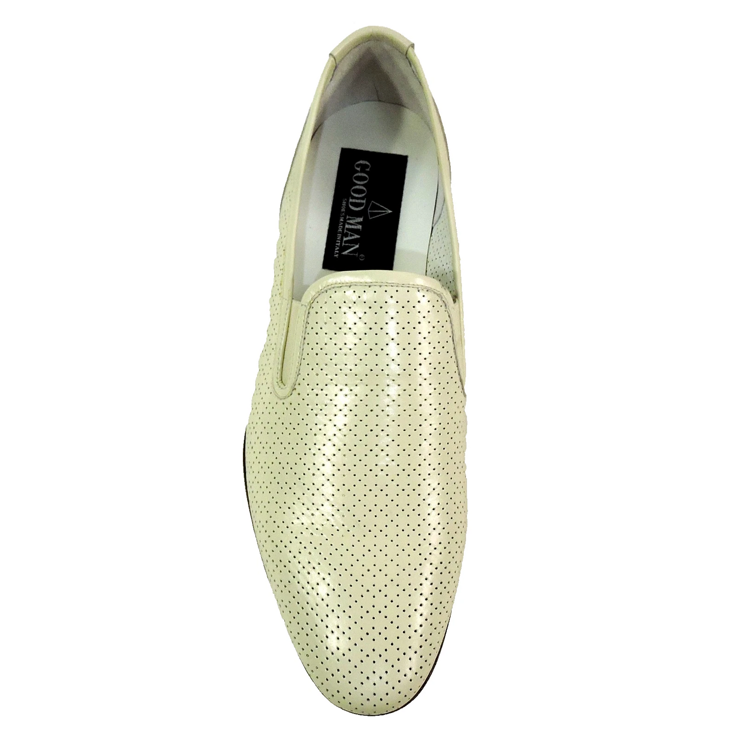 GOODMAN 🇮🇹 MEN'S OFF-WHITE SOFT LEATHER COMFORT SUMMER LOAFERS