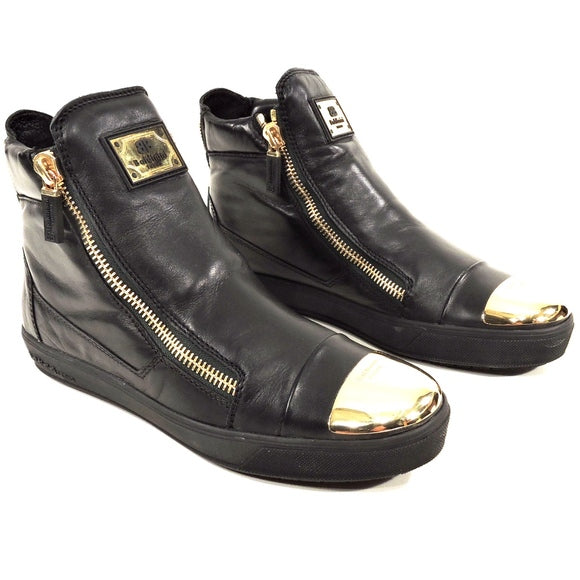 BALDININI ๐ฎ๐น WOMEN'S BLACK SOFT LEATHER FUR LINING COMFORT WINTER BOOTIE