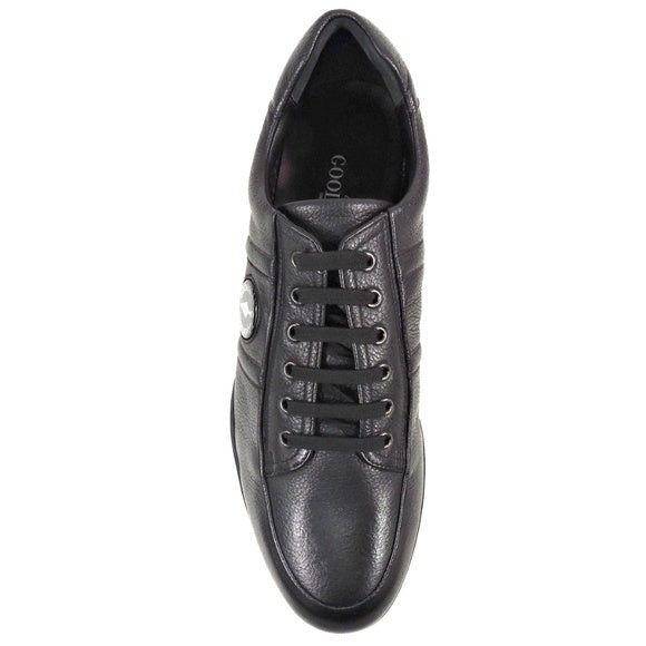 GOODMAN 🇮🇹 MEN'S BLACK SOFT LEATHER COMFORT FASHION SNEAKERS