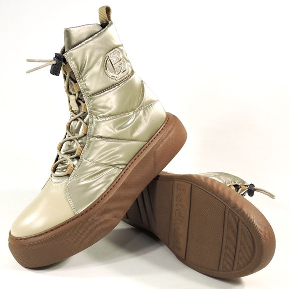 BALDININI 🇮🇹 WOMEN'S BEIGE WINTER COMFORT FLAT FASHION BOOTIE