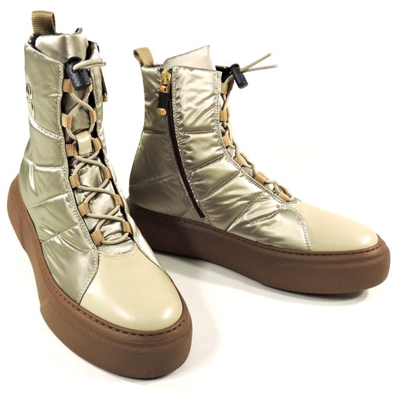 BALDININI 🇮🇹 WOMEN'S BEIGE WINTER COMFORT FLAT FASHION BOOTIE