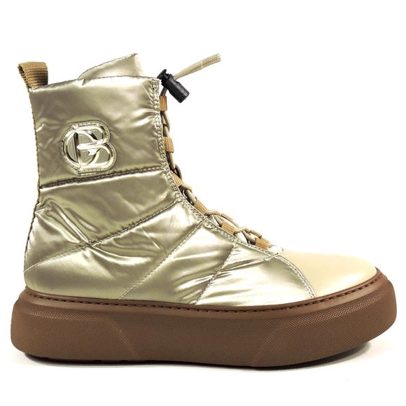 BALDININI 🇮🇹 WOMEN'S BEIGE WINTER COMFORT FLAT FASHION BOOTIE