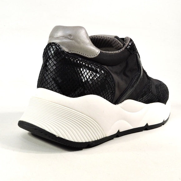 VOILE BLANSHE 🇮🇹 WOMEN'S BLACK LEATHER COMFORT FASHION SNEAKERS