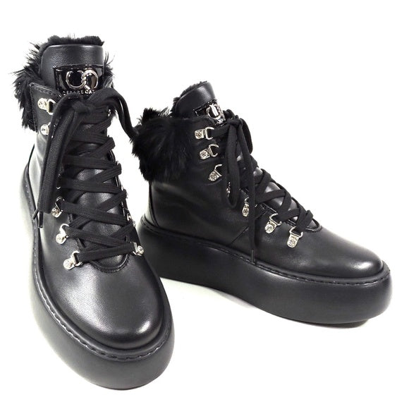 ๐ฎ๐น MADE IN ITALY Leather upper Lamb fur lining Lace up Rubber sole Hand made