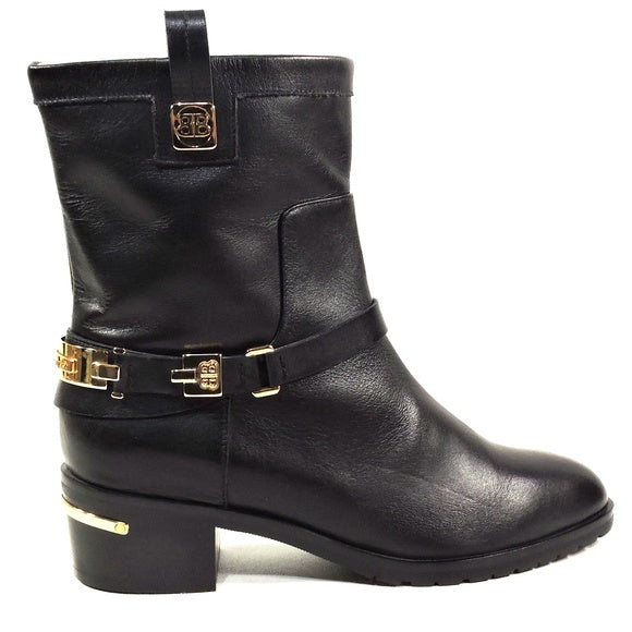 BALDININI 🇮🇹 WOMEN'S BLACK SOFT LEATHER COMFORT WINTER BOOTIE