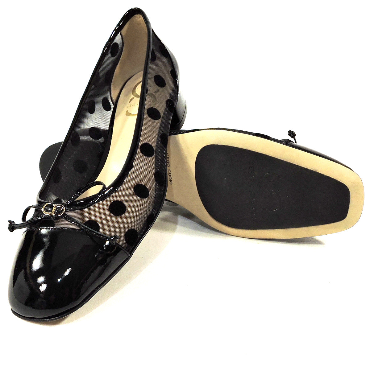 CASADEI 🇮🇹 WOMENS BLACK PATENT LEATHER SUMMER SHOES