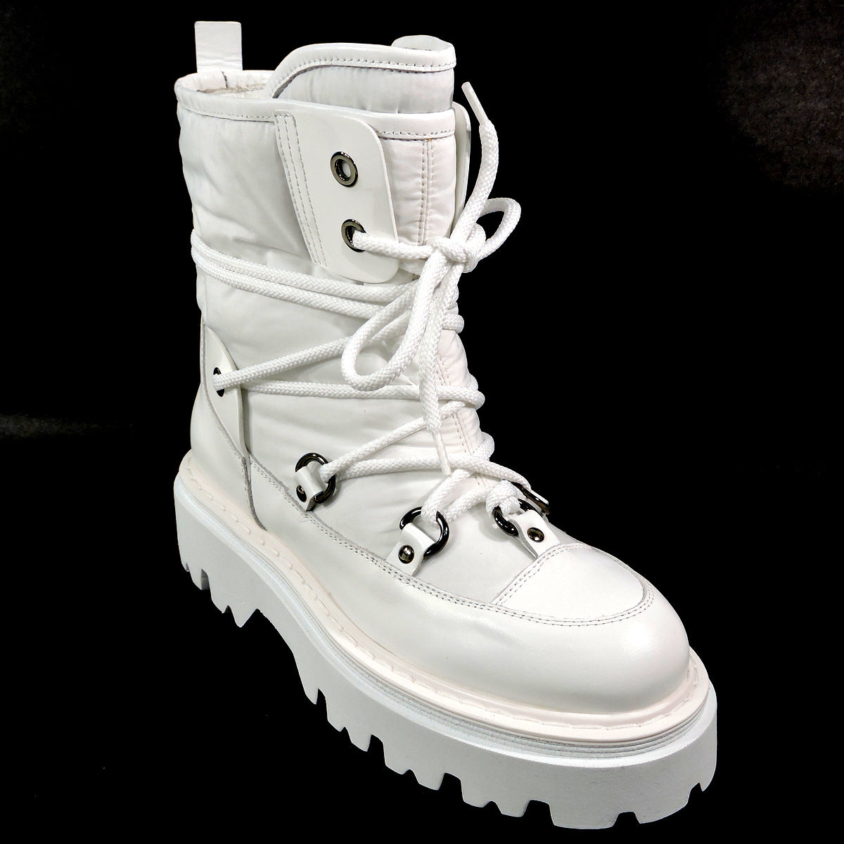 CASADEI 🇮🇹 WOMENS WHITE LEAHER WINTER ANKLE BOOTS