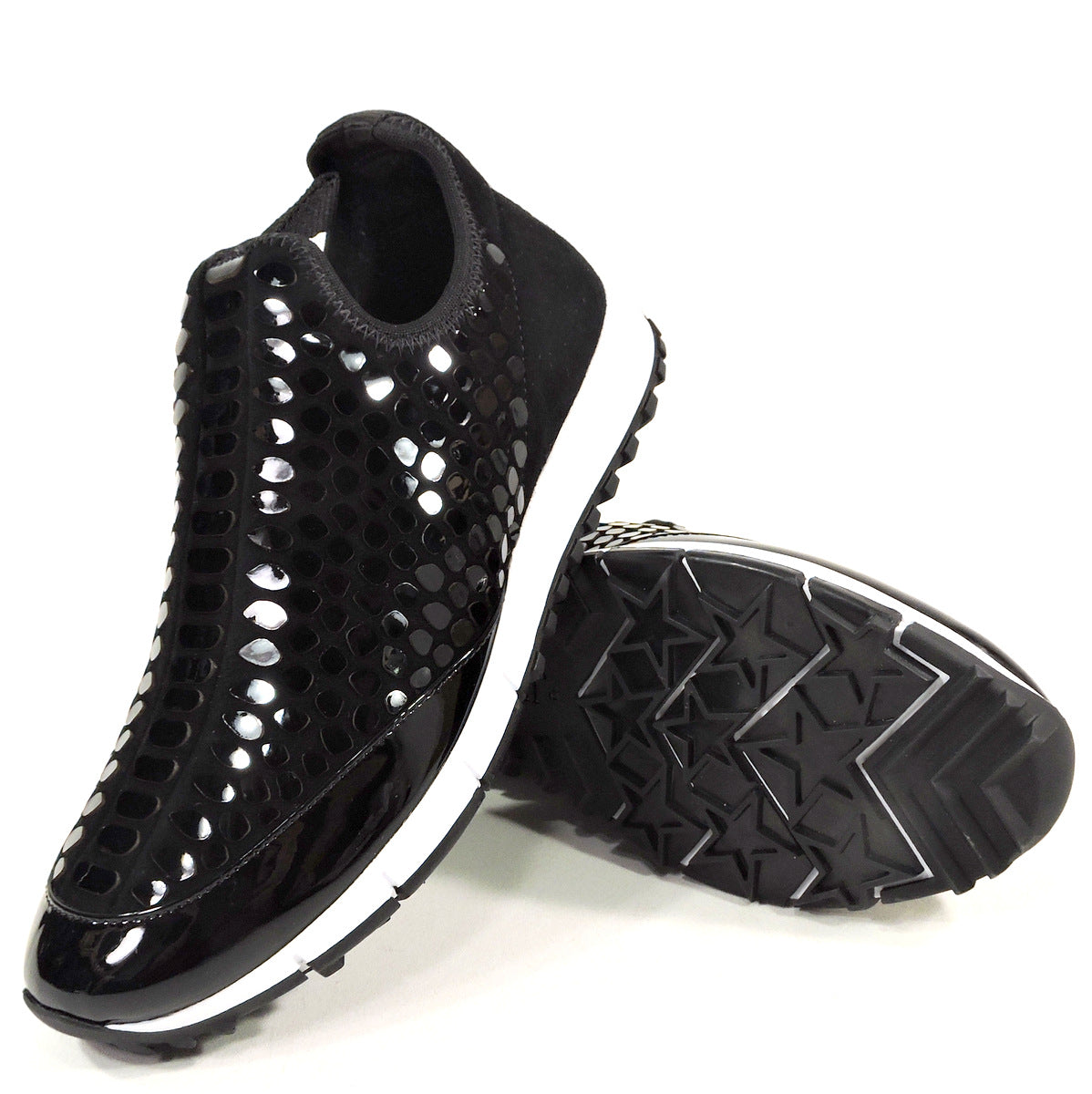 JIMMY CHOO 🇮🇹 WOMEN'S BLACK FASHION SNEAKERS