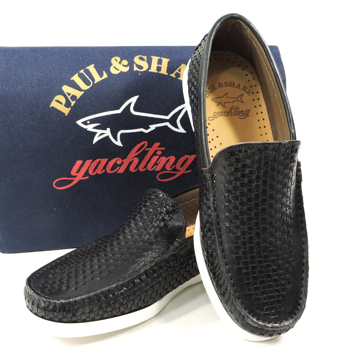 PAUL & SHARK 🇮🇹 MEN'S BLACK SOFT LEATHER COMFORT LOAFERS