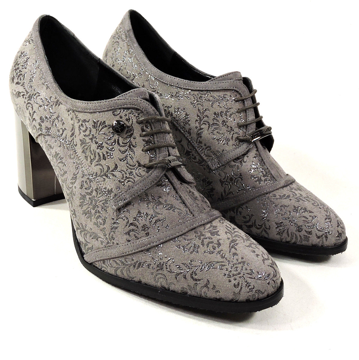 LUIGI TRAINI WOMEN'S GREY SUEDE HEELED FASHION SHOES BOUTIQUE Euro Shoes Emporium LUIGI TRAINI WOMEN'S GREY SUEDE HEELED FASHION SHOES BOUTIQUE Euro Shoes Emporium