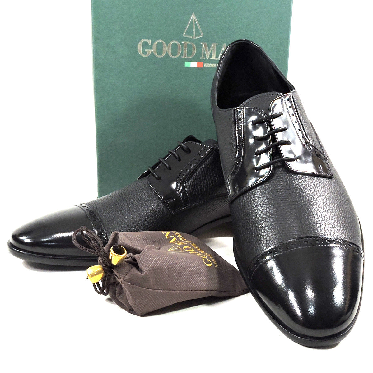 GOOD MAN🇮🇹 MEN'S COMFORT BLACK LEATHER OXFORD SHOES
