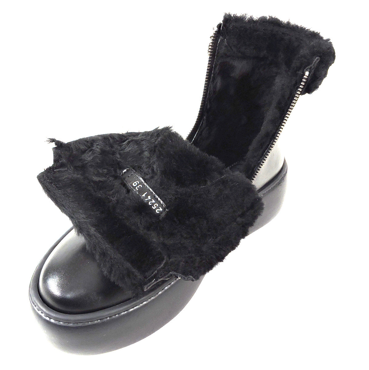 CASADEI 🇮🇹 WOMEN'S BLACK SOFT LEATHER WINTER ANKLE BOOTIE