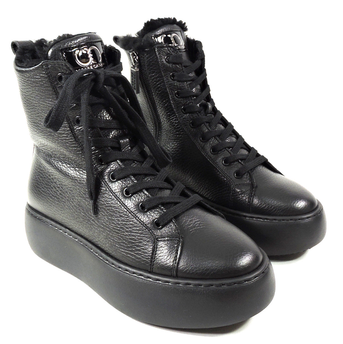 CASADEI 🇮🇹 WOMEN'S BLACK SOFT LEATHER WINTER FASHION BOOTIE