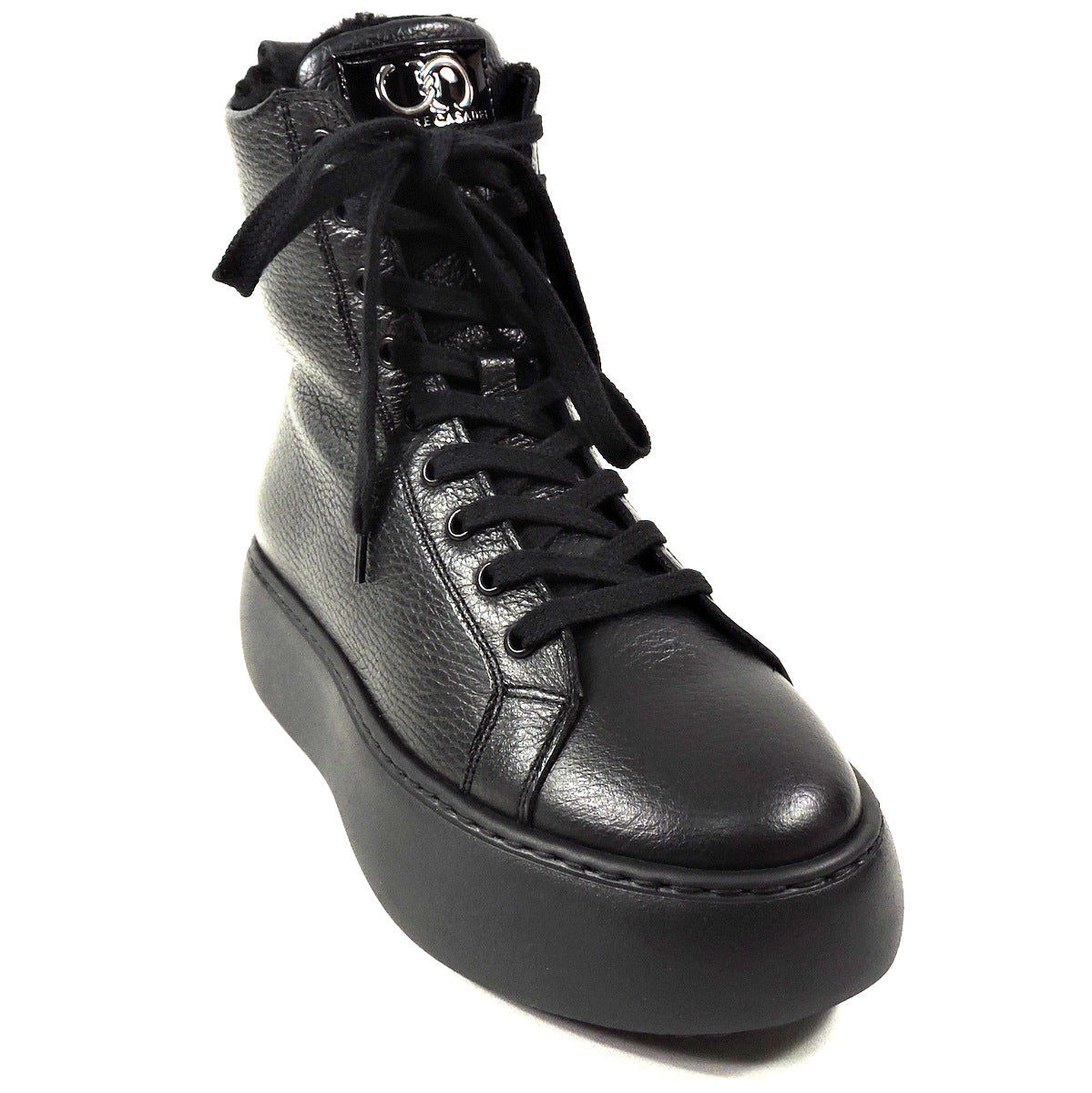 CASADEI 🇮🇹 WOMEN'S BLACK SOFT LEATHER WINTER FASHION BOOTIE