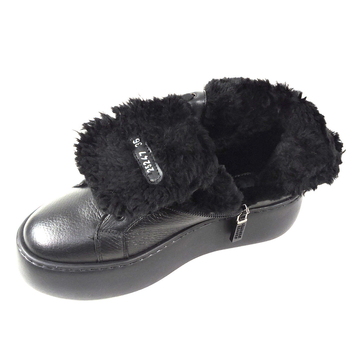 CASADEI 🇮🇹 WOMEN'S BLACK SOFT LEATHER WINTER FASHION BOOTIE