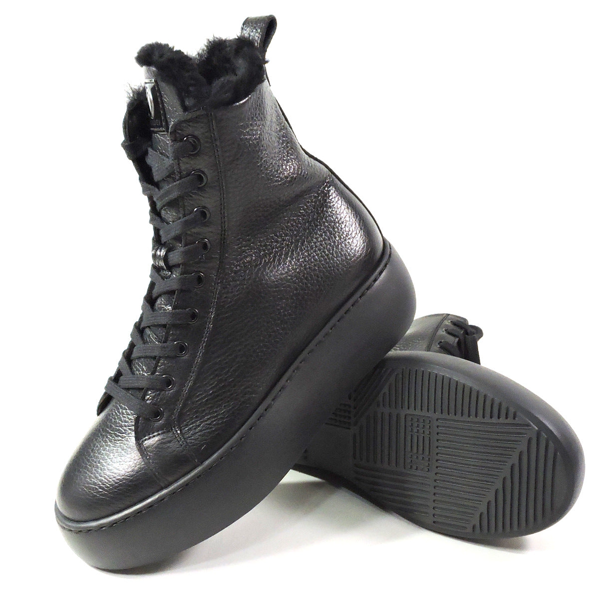 CASADEI 🇮🇹 WOMEN'S BLACK SOFT LEATHER WINTER FASHION BOOTIE