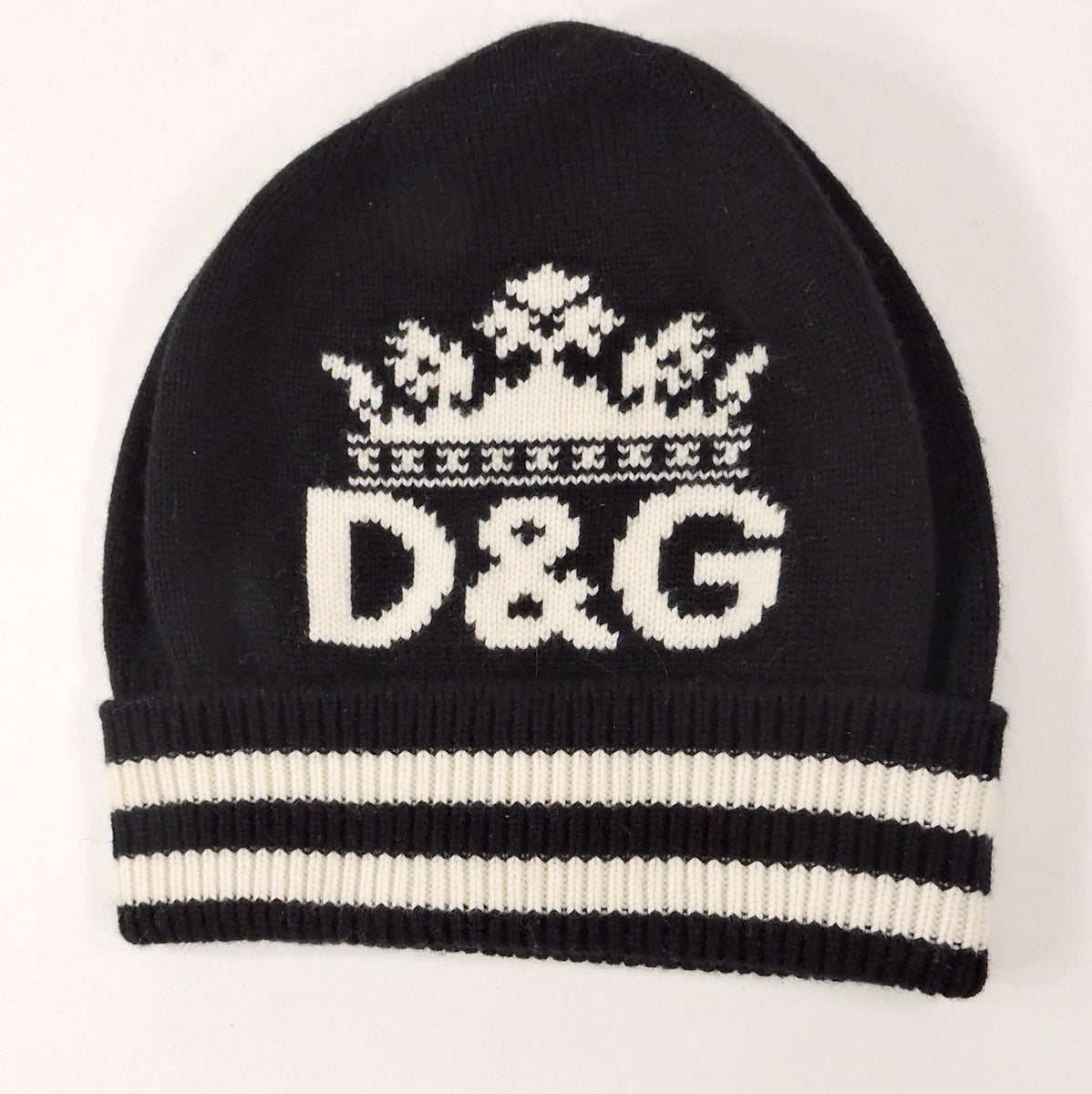 DOLCE & GABBANA š®š¹ WOMENS BLACK CASHMERE WINTER FASHION KNIT HAT BOUTIQUE