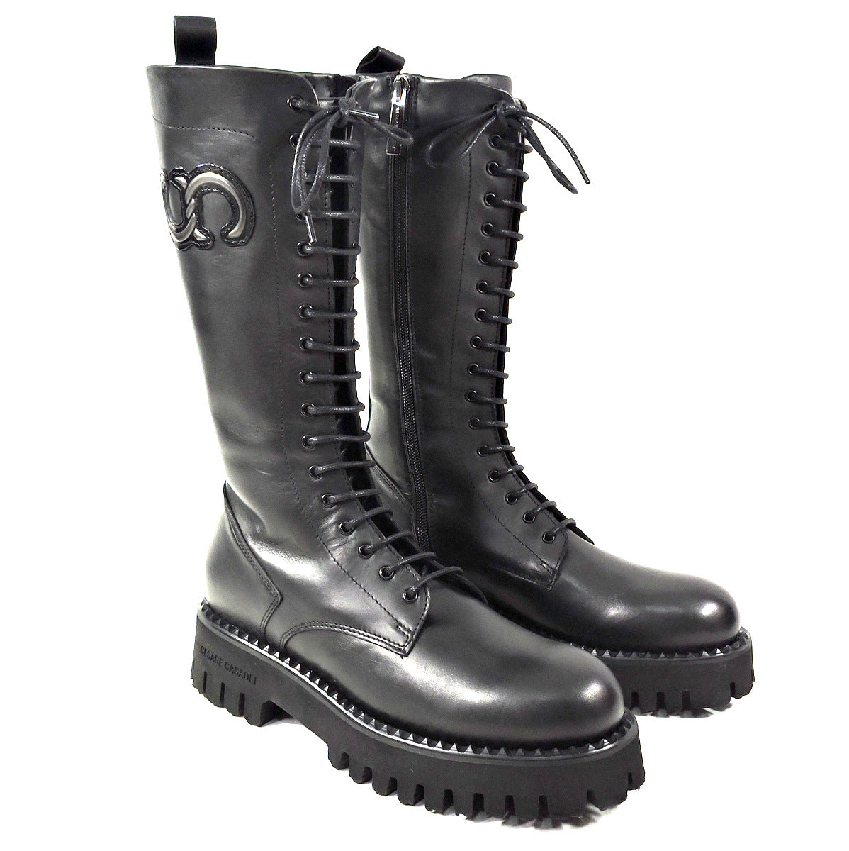 CASADEI 🇮🇹 WOMEN'S BLACK LEATHER FASHION BOOTS