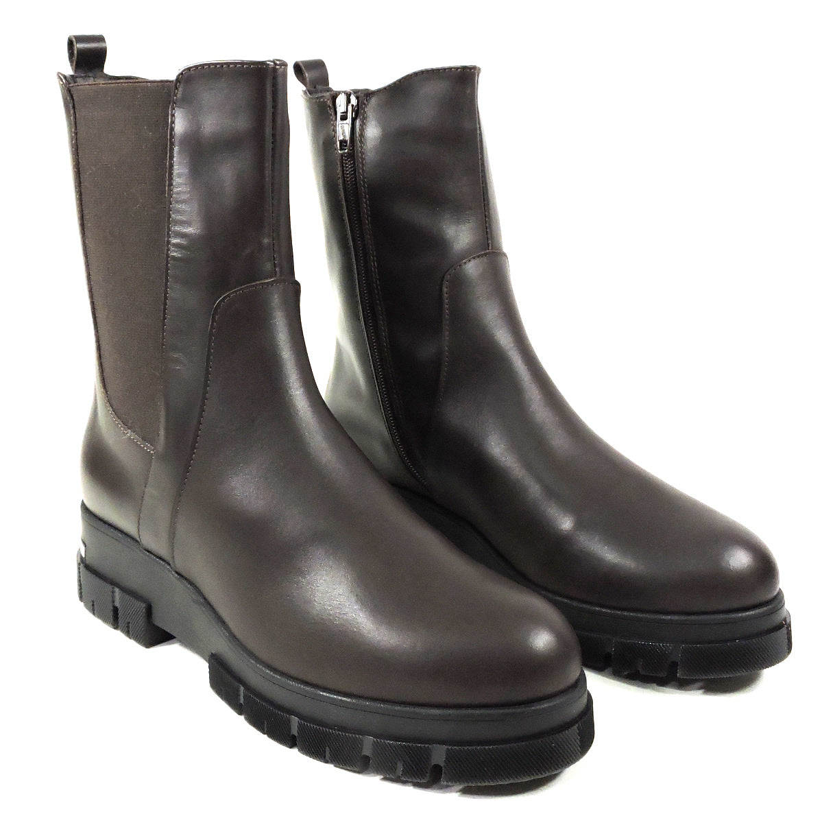 SOFFICE SOGNO 🇮🇹 WOMEN'S BROWN SOFT LEATHER WINTER FUR BOOTIE