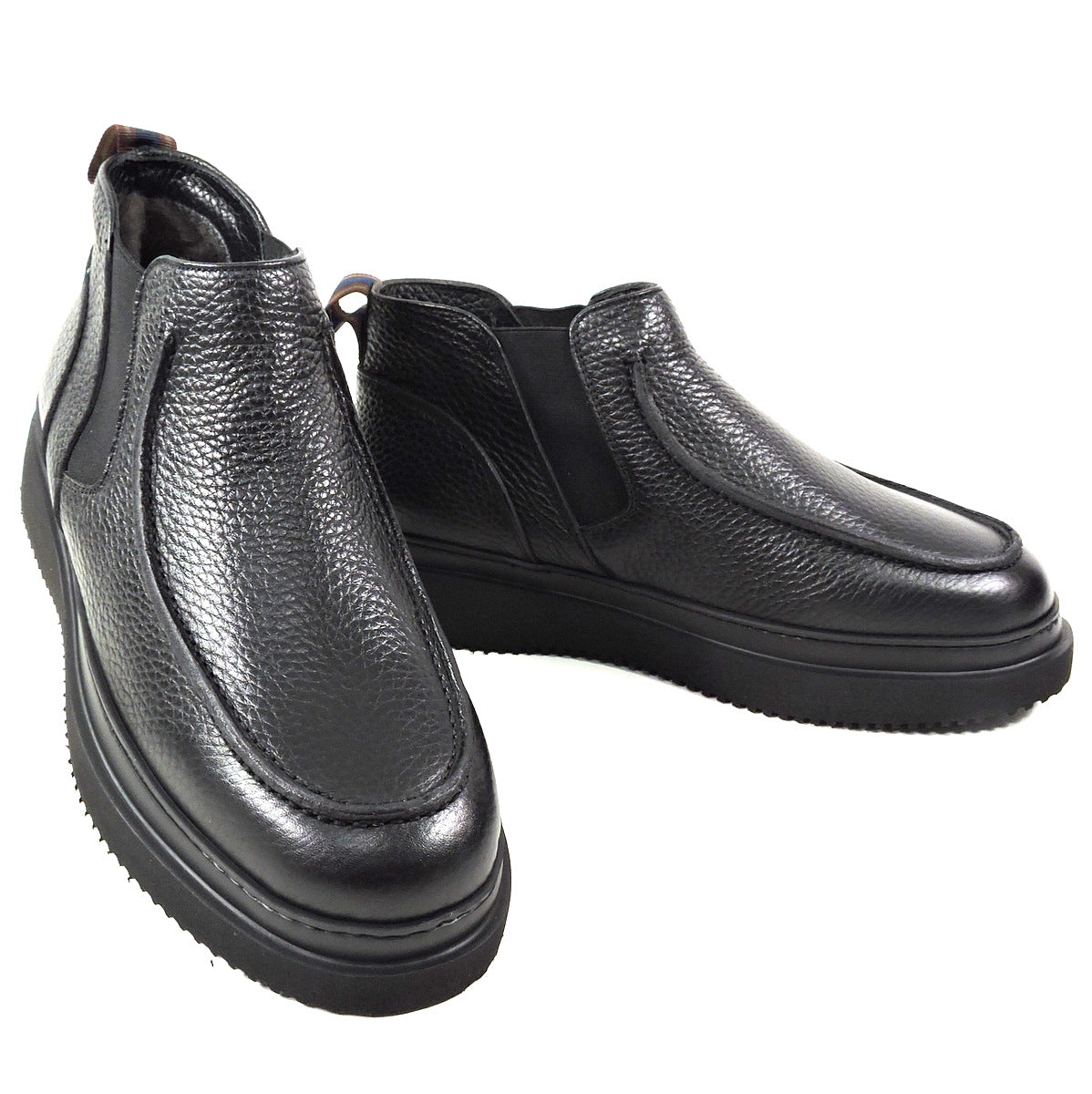 MORESCHI MEN'S BLACK SOFT LEATHER WINTER MONTONE BOOTS Euro Shoes Emporium MORESCHI MEN'S BLACK SOFT LEATHER WINTER MONTONE BOOTS Euro Shoes Emporium