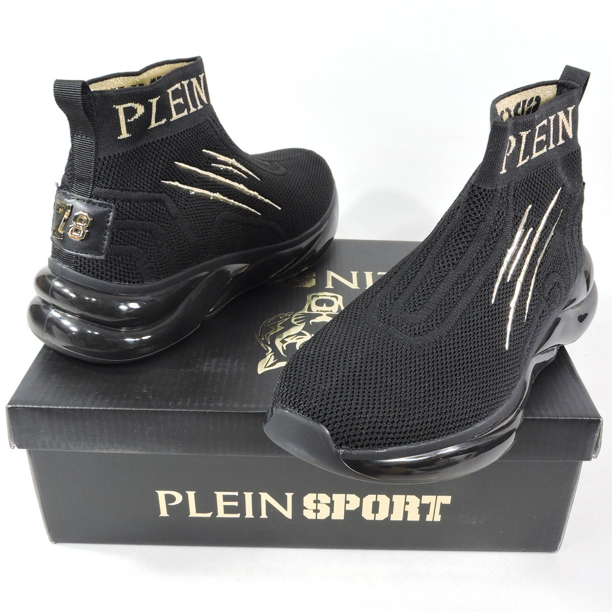 PLEIN SPORT ⚜WOMEN'S BLACK FASHION SNEAKERS