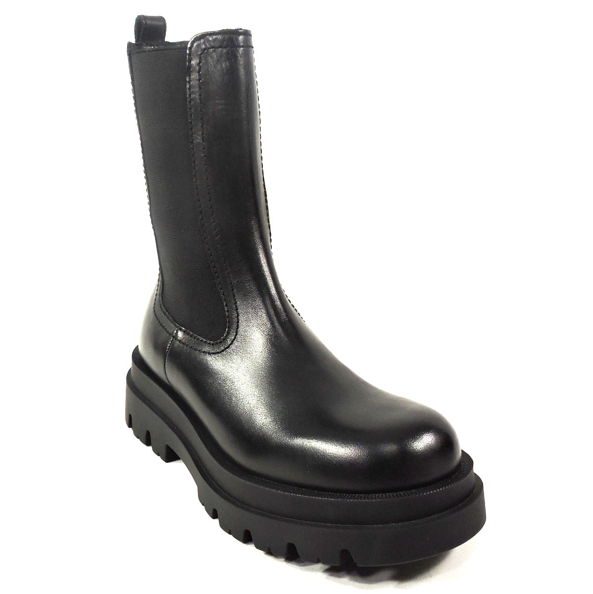 TWINSET 🇮🇹 WOMEN'S BLACK LEATHER COMFORT WINTER CHELSI BOOTS