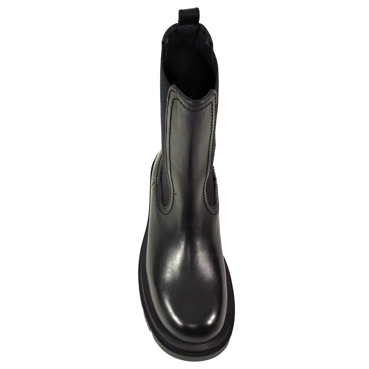 TWINSET 🇮🇹 WOMEN'S BLACK LEATHER COMFORT WINTER CHELSI BOOTS