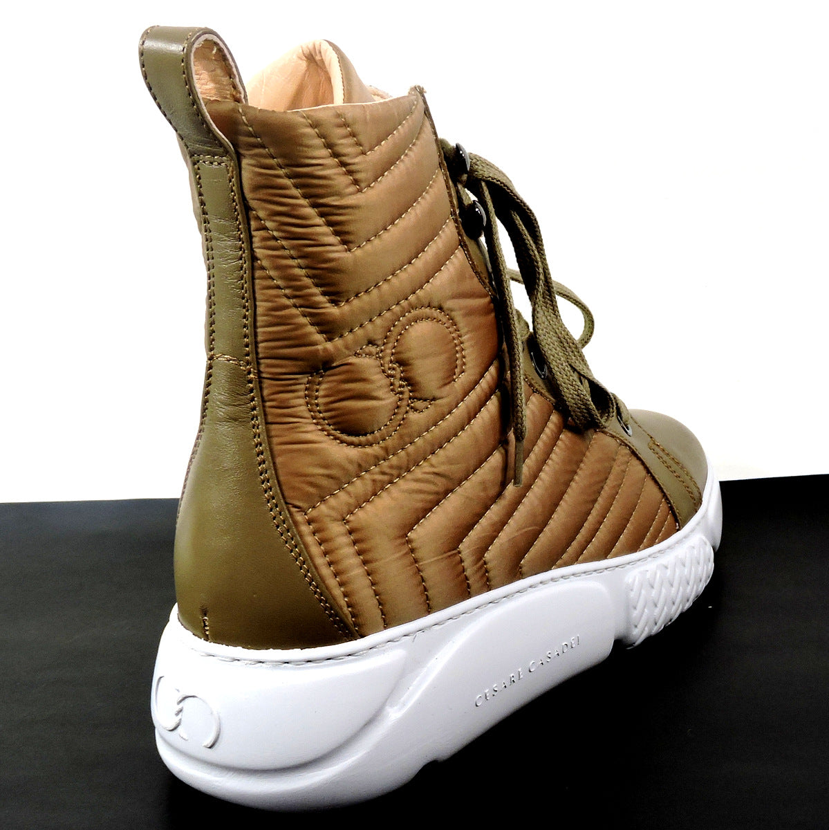 CASADEI 🇮🇹 WOMEN'S BROWN LEATHER/FABRIC WATERPROOF WINTER FASHION BOOTIE