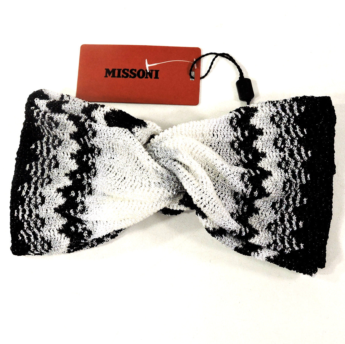 MISSONI 🇮🇹 WOMEN'S BLACK & WHITE FASHION HEADBAND