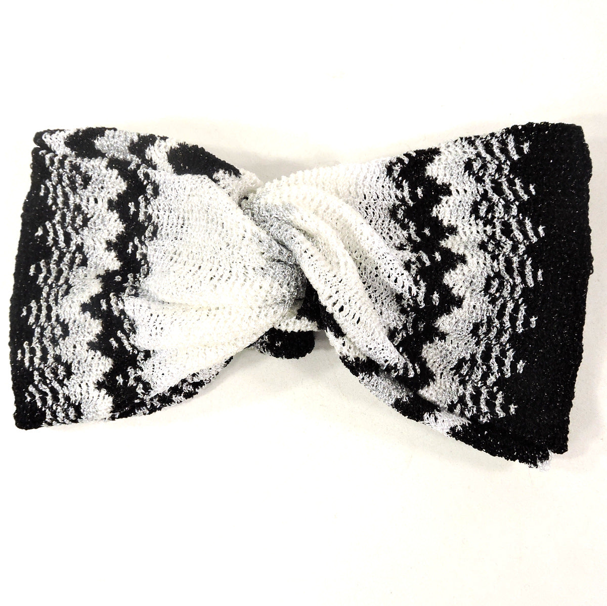 MISSONI 🇮🇹 WOMEN'S BLACK & WHITE FASHION HEADBAND