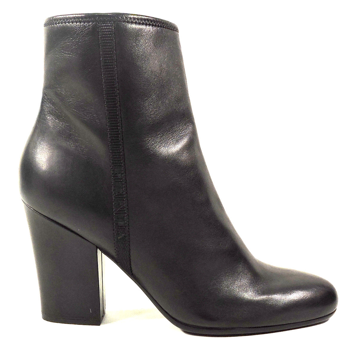 PRADA 🇮🇹 WOMEN'S BLACK SOFT LEATHER COMFORT FASHION BOOTIE BOUTIQUE