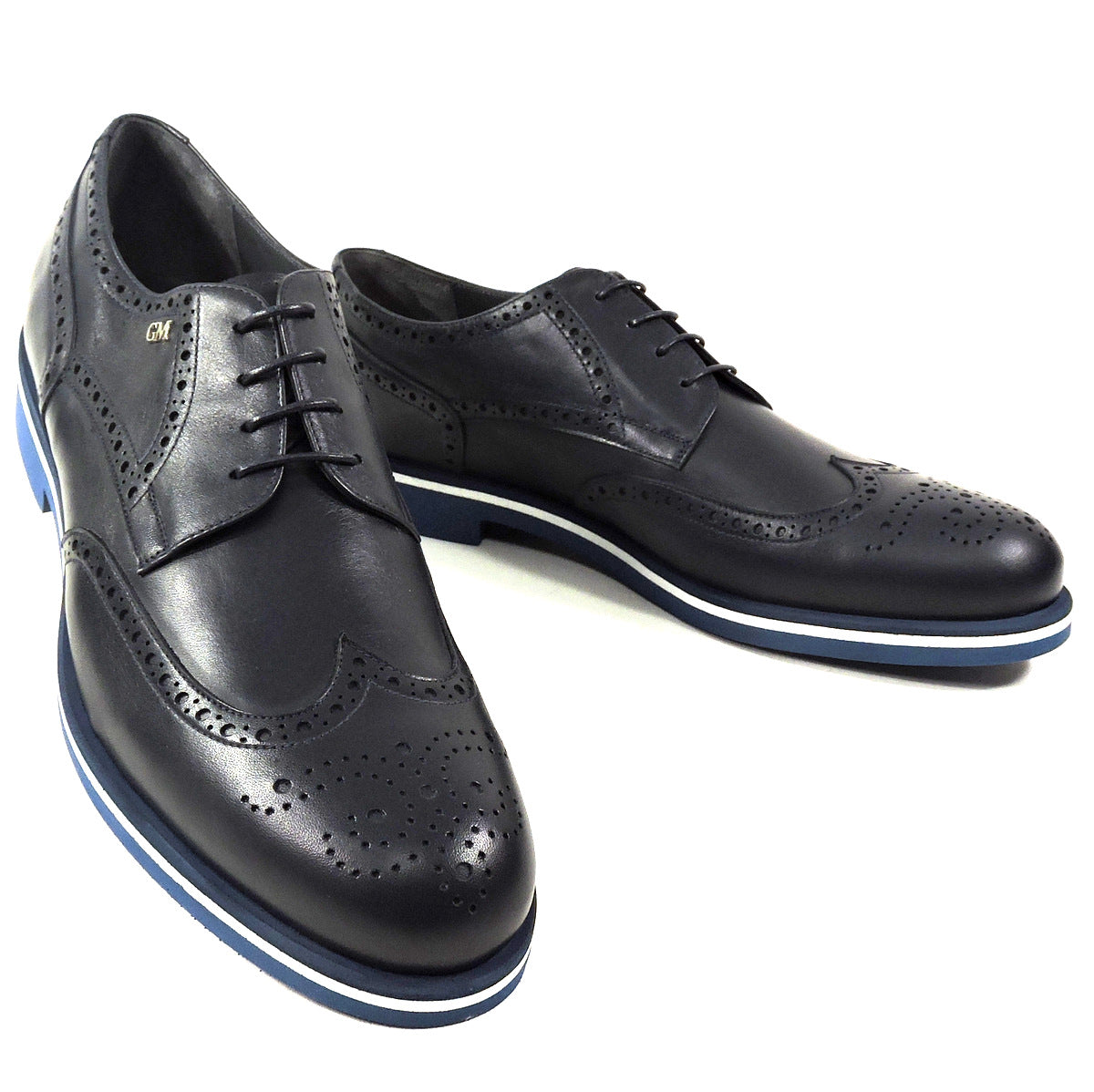 GOOD MAN š®š¹ MEN'S BLUE LEATHER COMFORT OXFORD SHOES